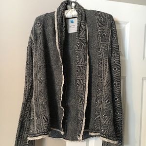 Black and cream cardigan